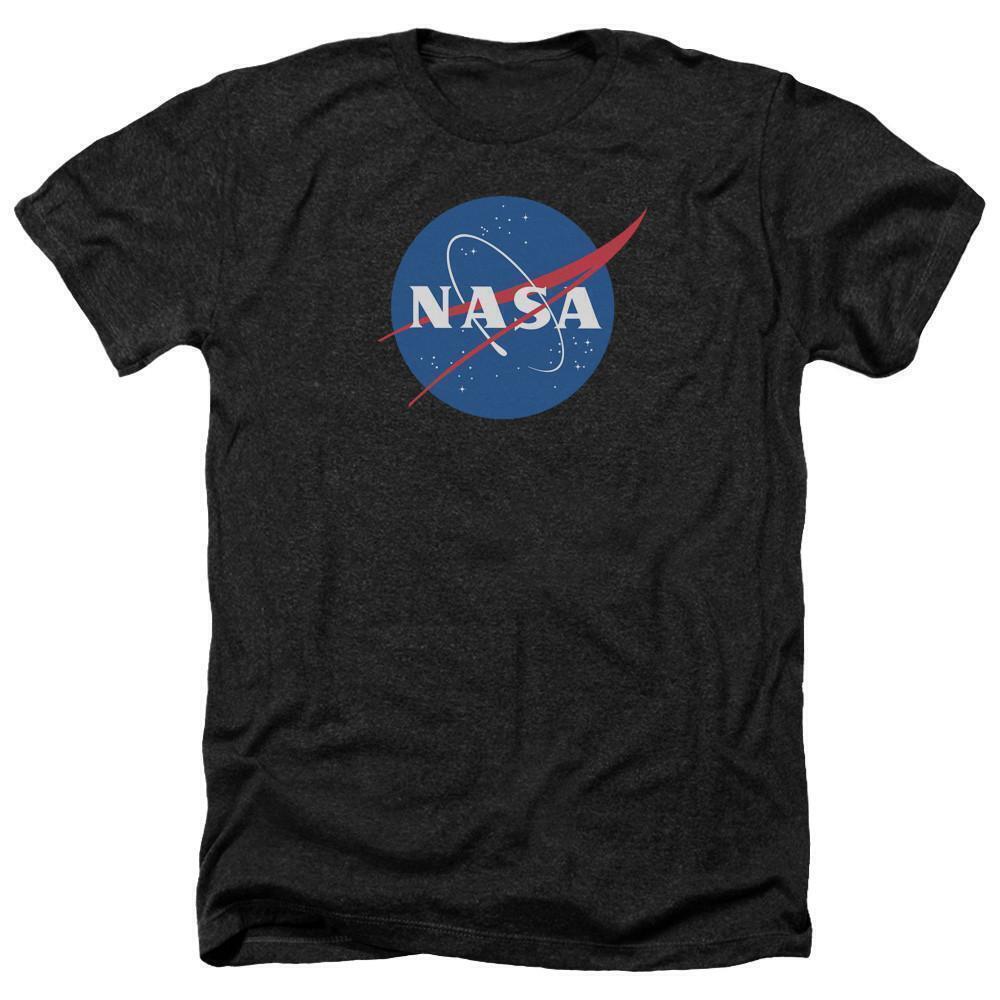 Nasa Meatball Logo Adult Heather T Shirt Black